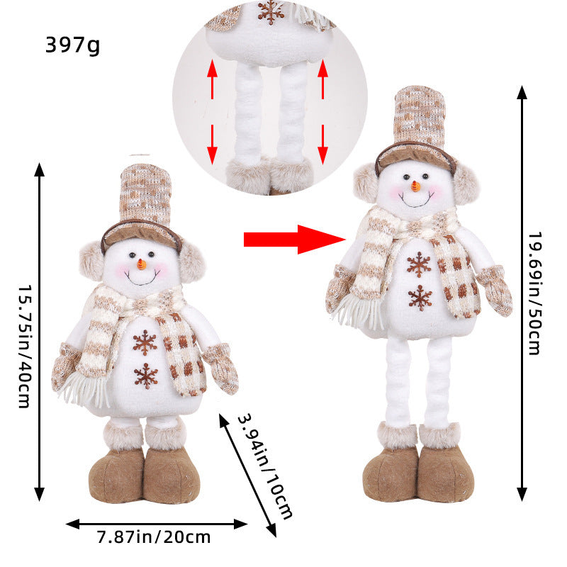 Wholesale Christmas Decorations Christmas Snowman Telescopic Doll