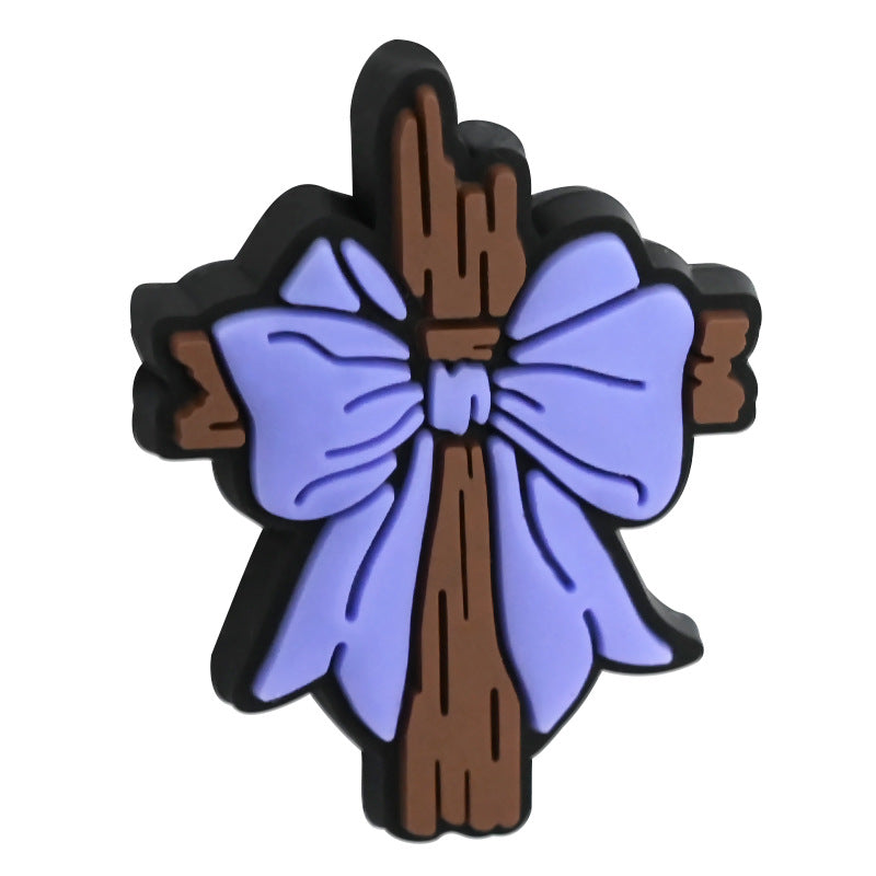 Wholesale Random 100pcs Colorful Bow Cross Focal Beads