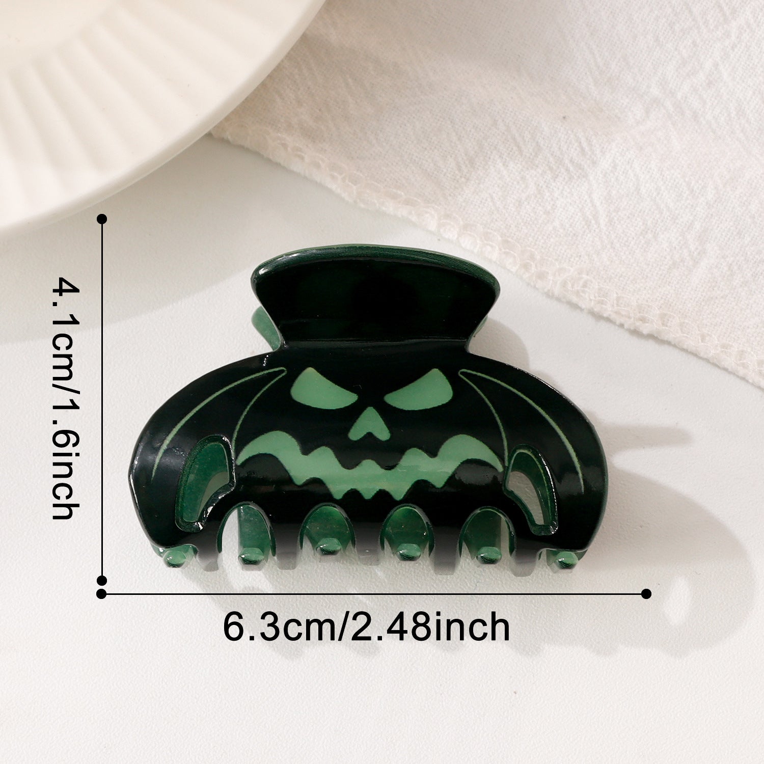 Wholesale Glow In The Dark Pumpkin Skull Acrylic Hair Claw Clip Funny  Party Hair Accessory For Women