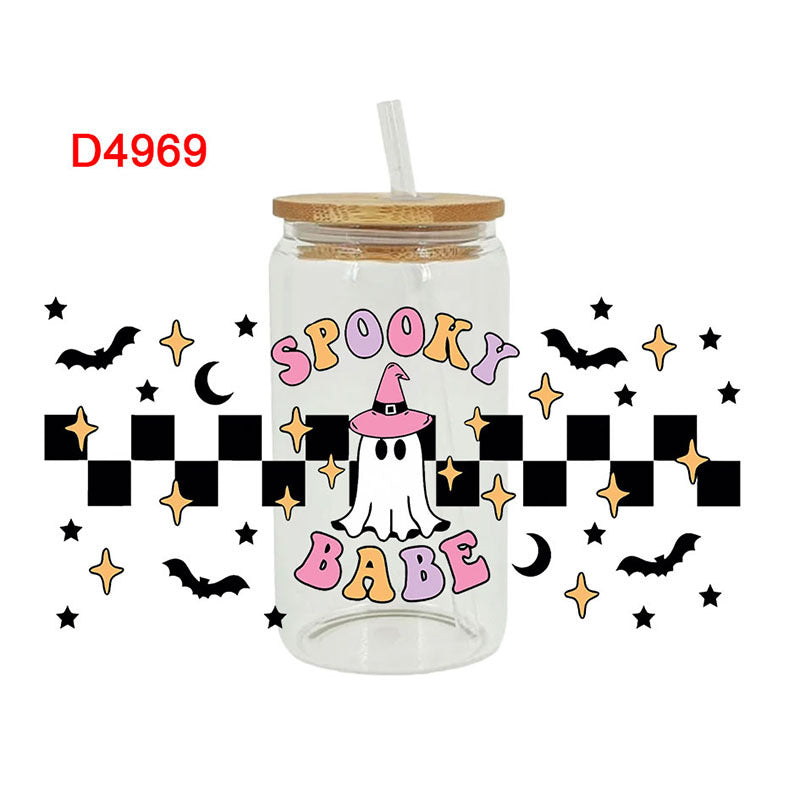 Wholesale Western style Halloween 16oz Cup UV DTF Wraps