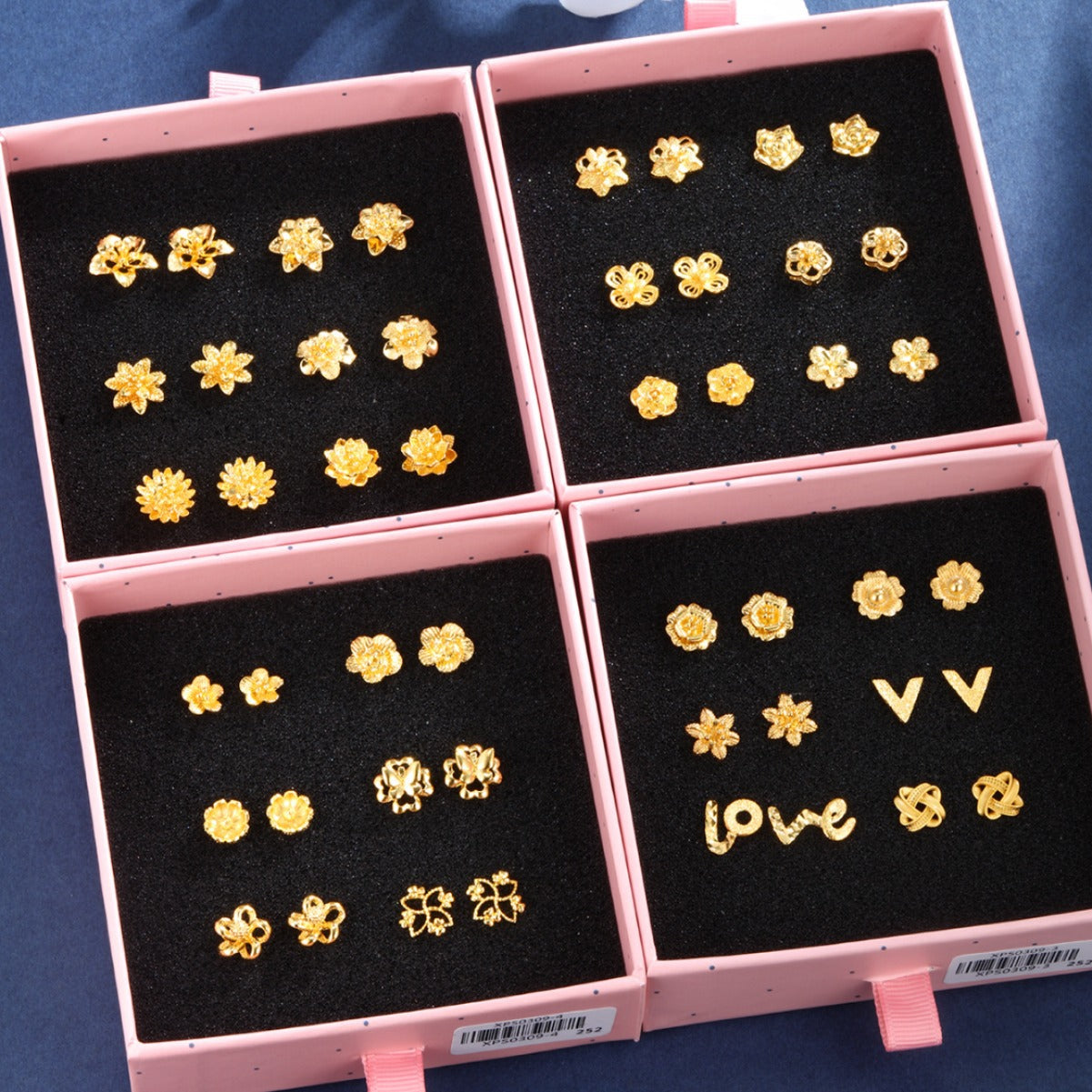 Wholesale Fairy Style Plants Flowers Vintage Simple Style Design Earstuds