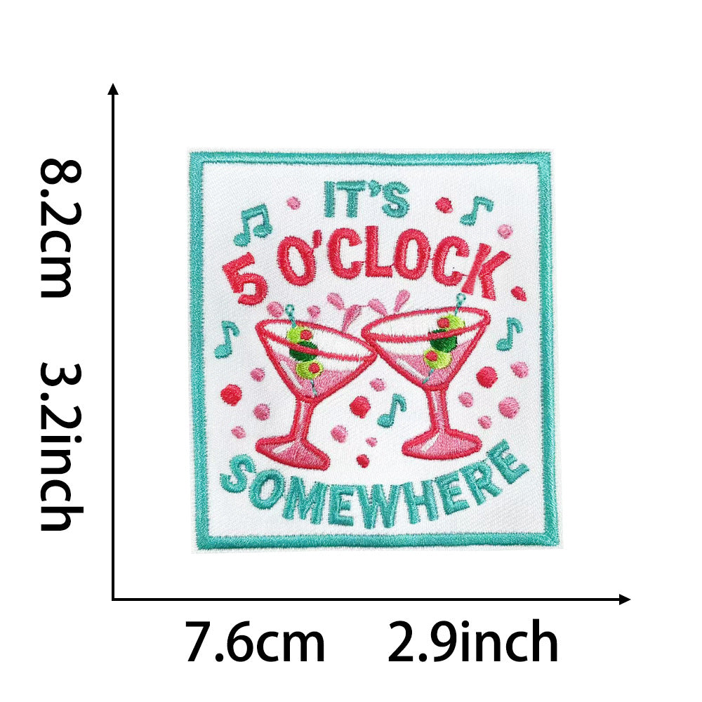 Wholesale Retro Funny Slogan Embroidered Iron On Patches Chic Fashion Accessory For Coats Party Gift Boutique Resale