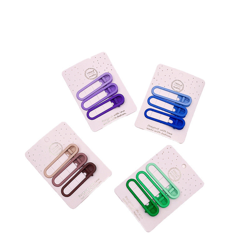 Wholesale Hollow Cute Frosted Candy Color Duckbill Clip