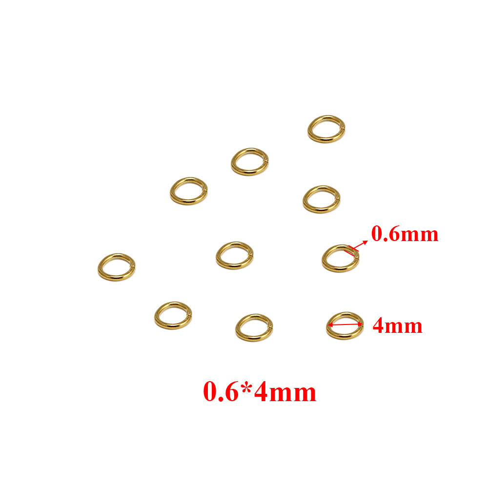 Wholesale 100PCS/PACK 18K Gold Vacuum Color Retention Stainless Steel Open Ring