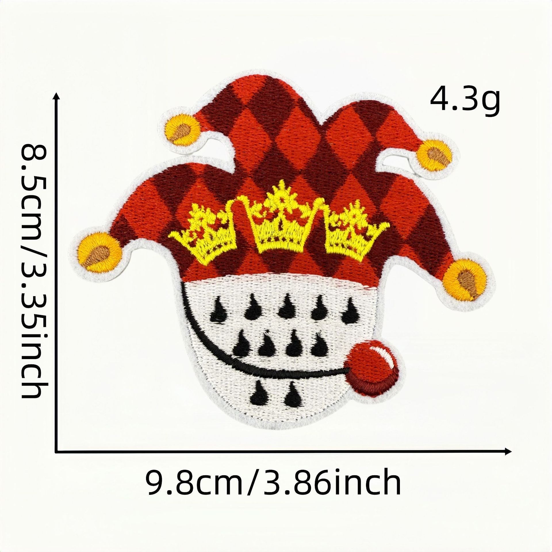 Wholesale Carnival cartoon red clown DIY patches