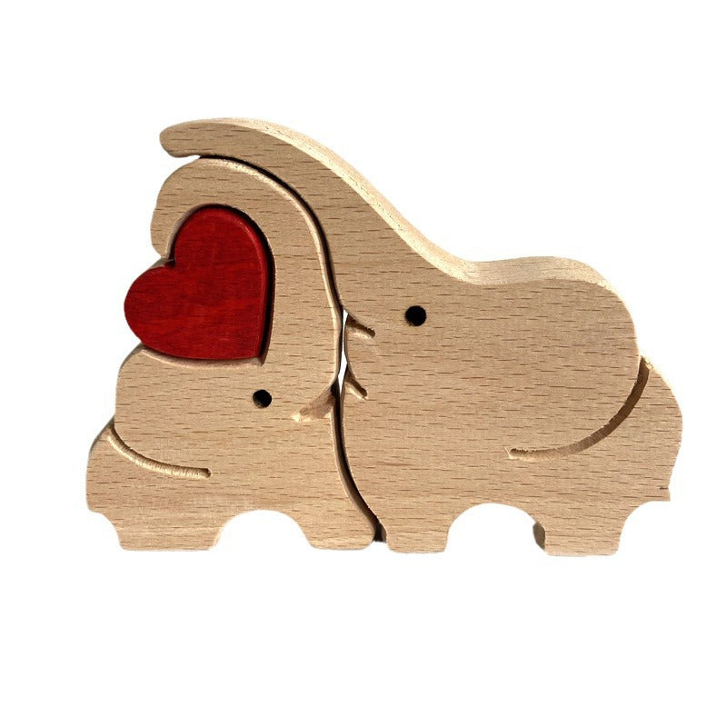 Wholesale of Mother's Day Animal Family Wooden Ornaments
