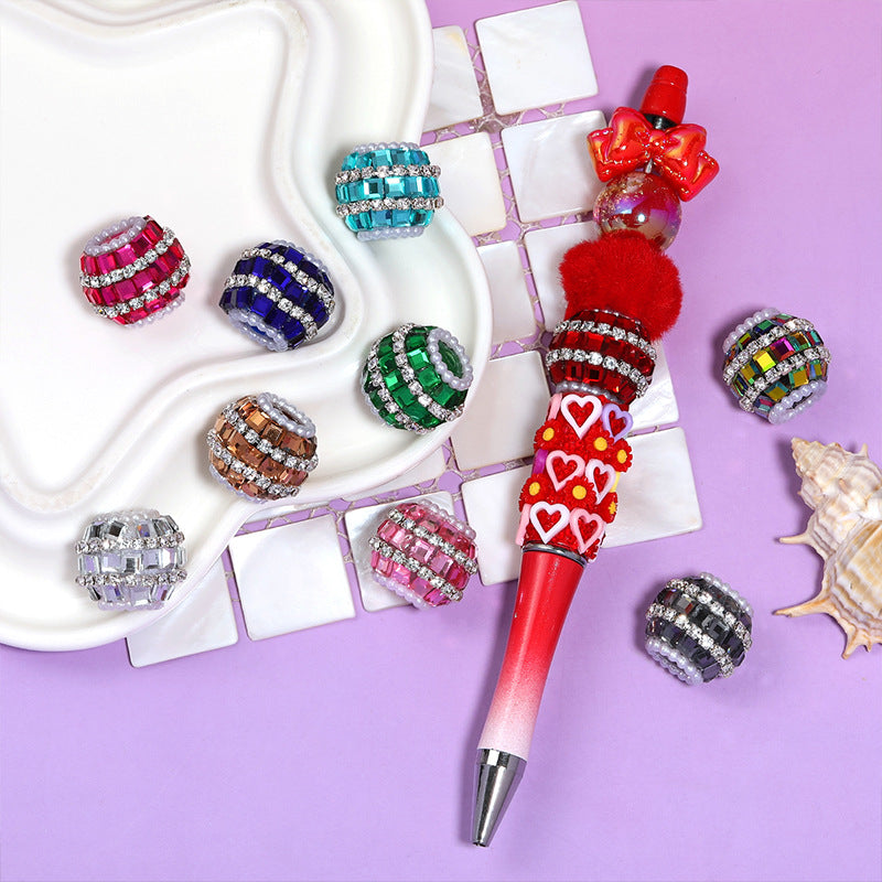 Wholesale 10pcs/pack colorful square diamonds DIY colored diamond ball accessories