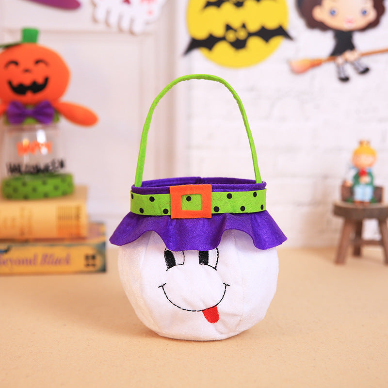 Wholesale Halloween Decorations, Witch Pumpkin Tote Bags Candy Cloth Bag