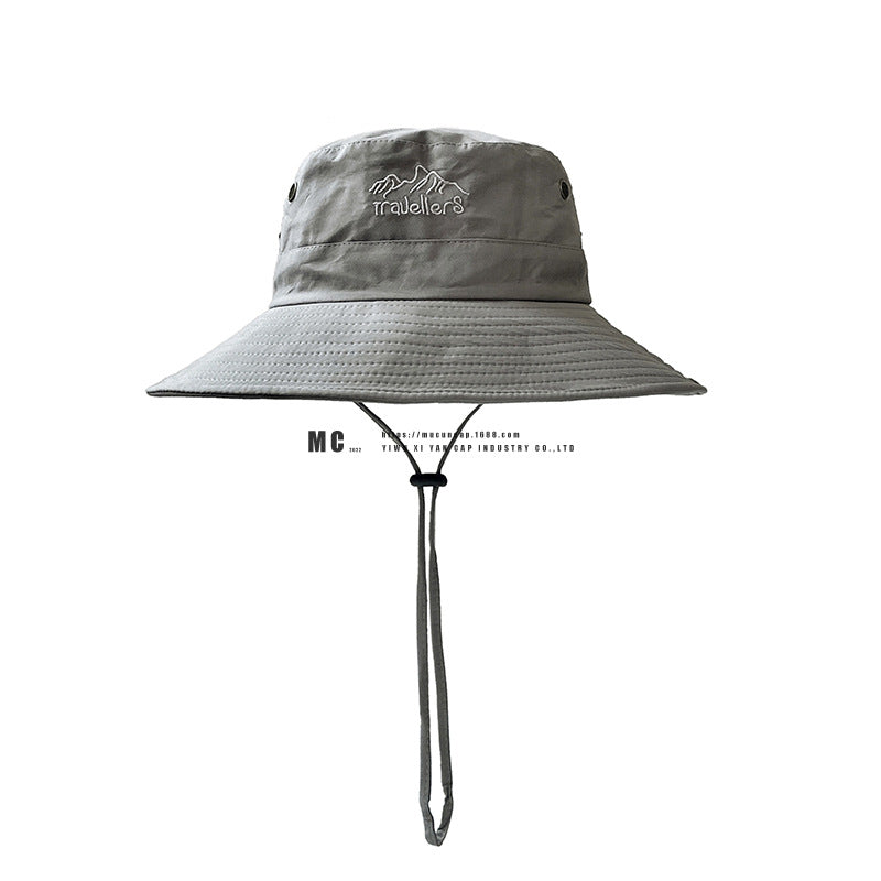 Wholesale Cotton Letters Embroidery Sunshade Bucket Hat