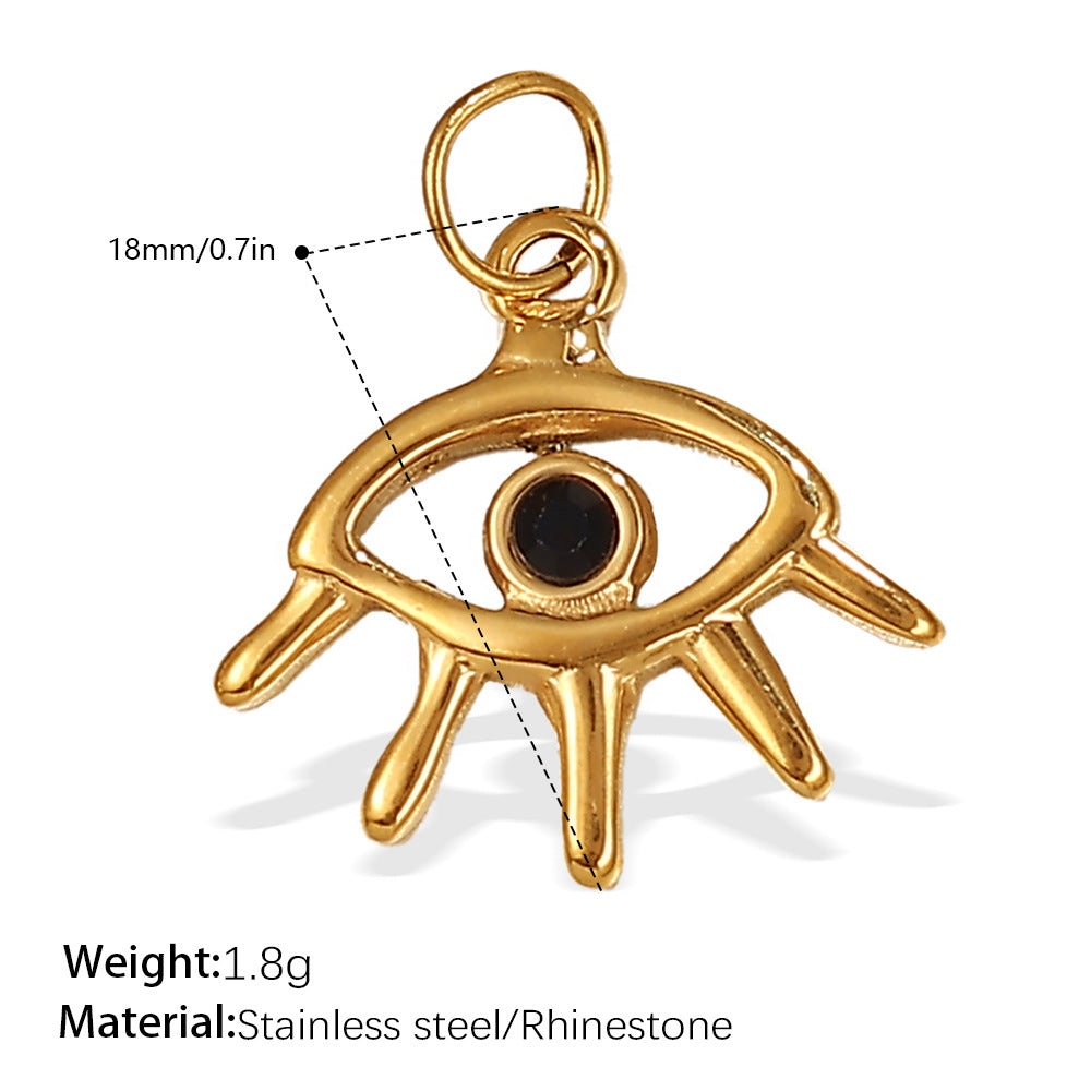 Wholesale Stainless steel 18K gold-plated palm eye pendant