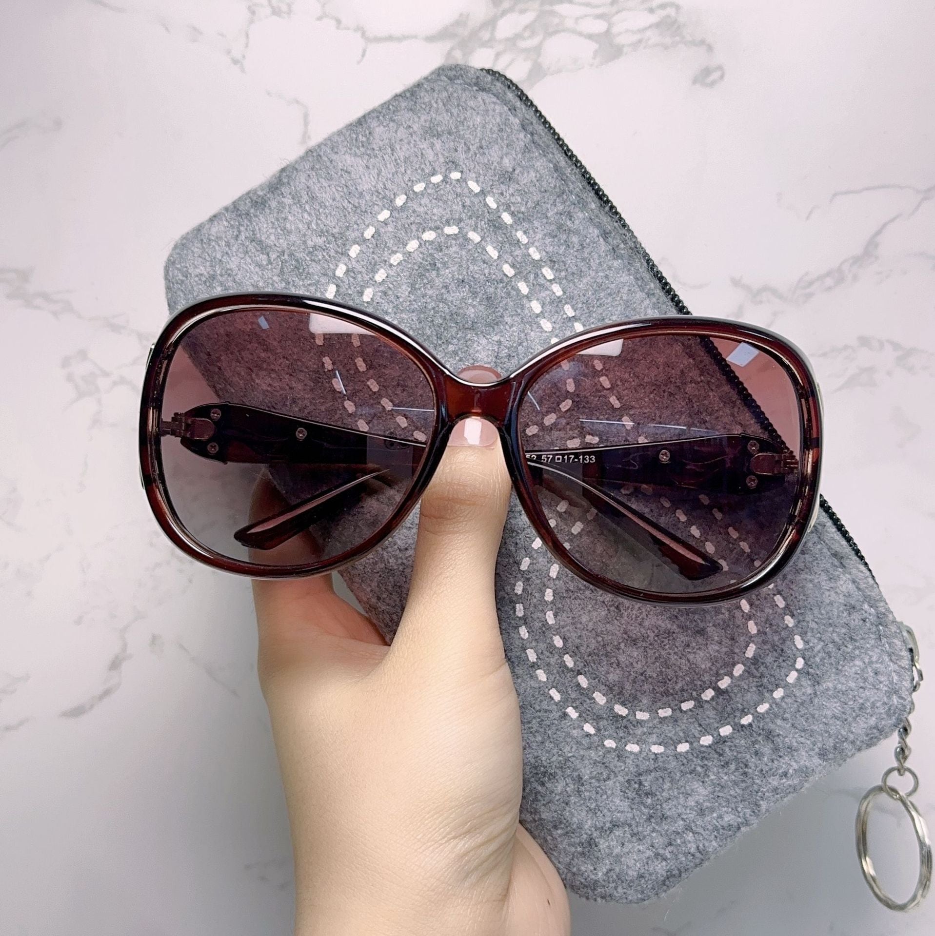 Decoración de metales de cabeza de zorro al por mayor Gafas de sol PC PC