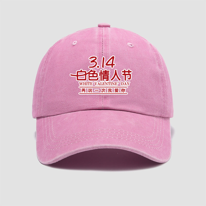 Wholesale March 14th White Day Say I Love You Again Hat Baseball Cap