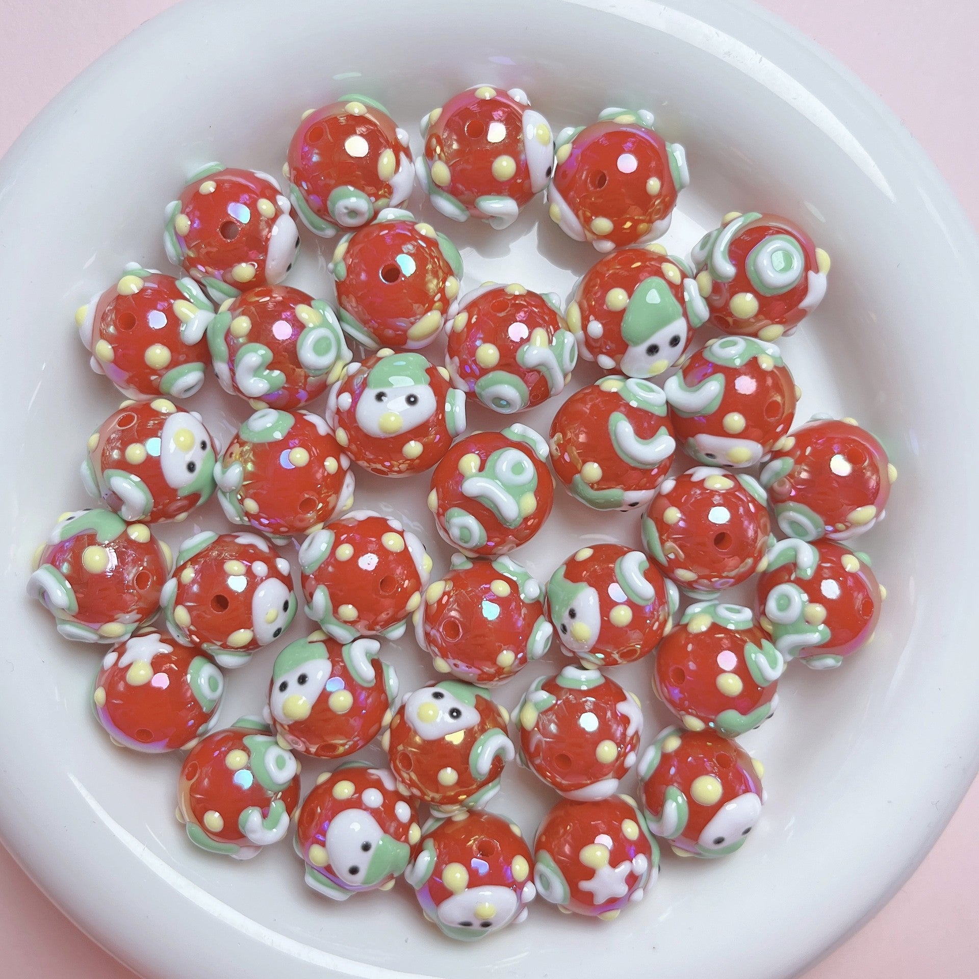 Wholesale Acrylic Hand Painted Cartoon Diy Beads