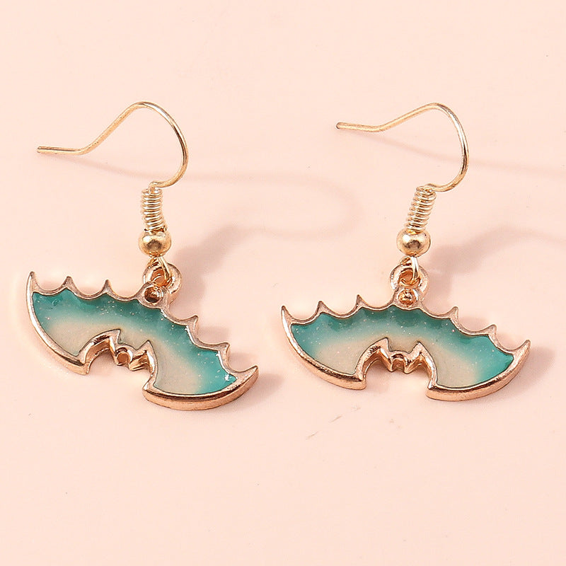 Wholesale Halloween Decorations Ghost Pumpkin Elf Bat Alloy Earrings