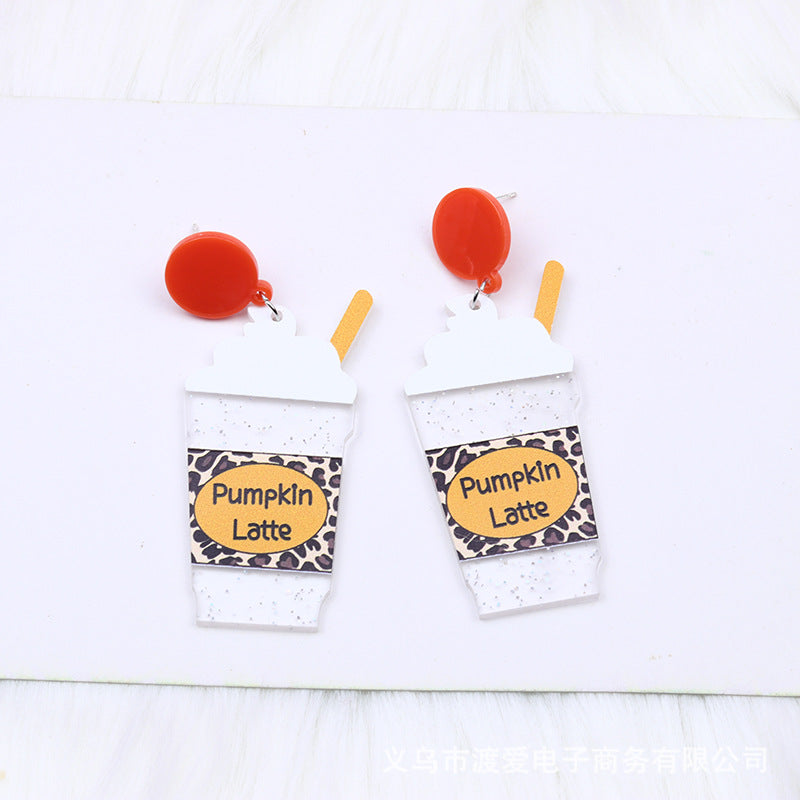 Wholesale Star Mask Carnival Acrylic Earrings