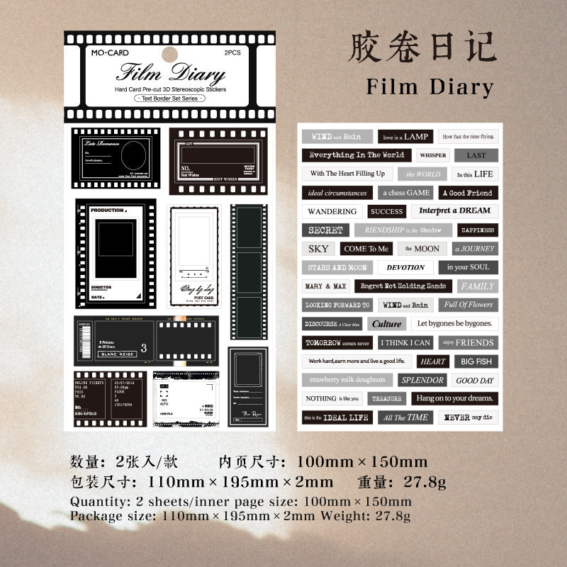 Wholesale Wholesale Momo hard card die-cut waste 3D three-dimensional stickers