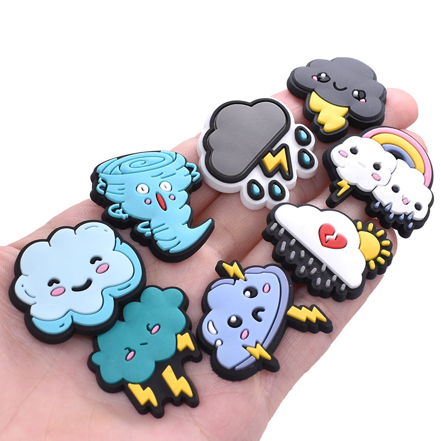 Wholesale Weather Cartoon PVC Soft Glue Patch Mobile Phone Case Decoration Accessories