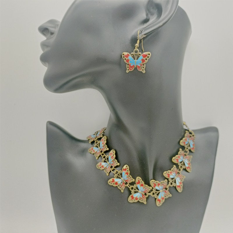 Wholesale Butterfly Alloy Gear Bracelet Set