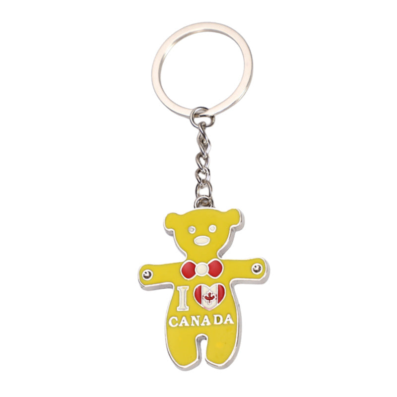 Wholesale Christmas 10PCS Cartoon Alloy Keychain