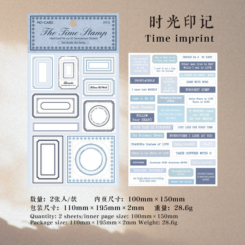 Wholesale Wholesale Momo hard card die-cut waste 3D three-dimensional stickers