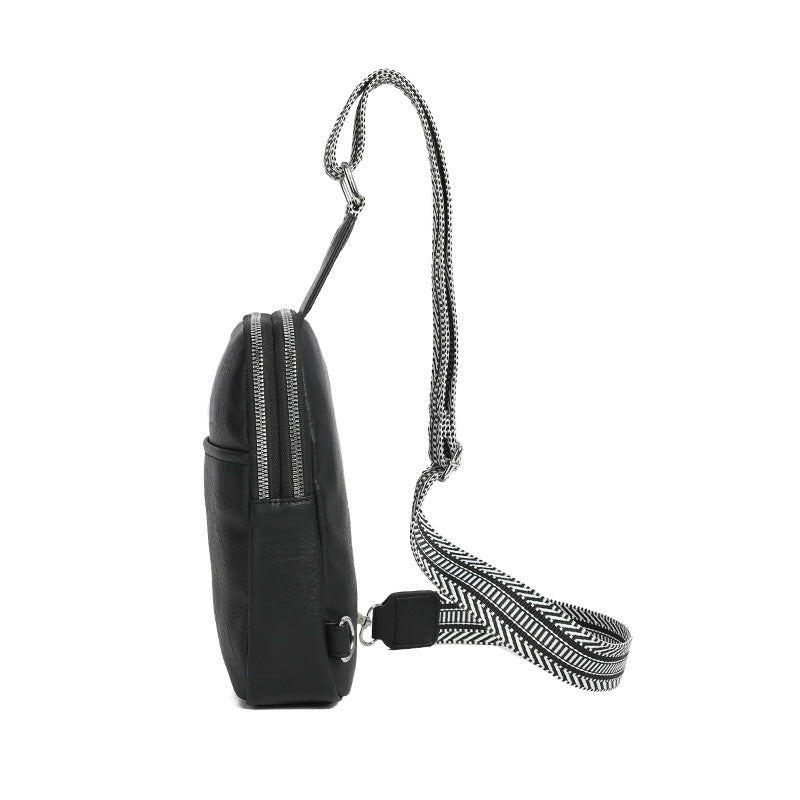 Wholesale PU Travel Bag Wide Shoulder Strap Crossbody Chest Bag