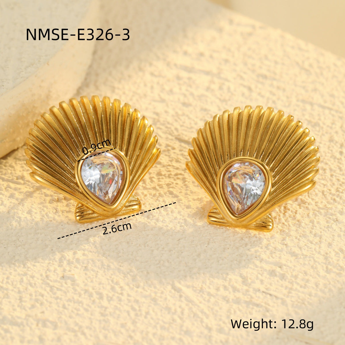 Wholesale Droplet shaped heart-shaped geometric shape Stainless Steel Earrings