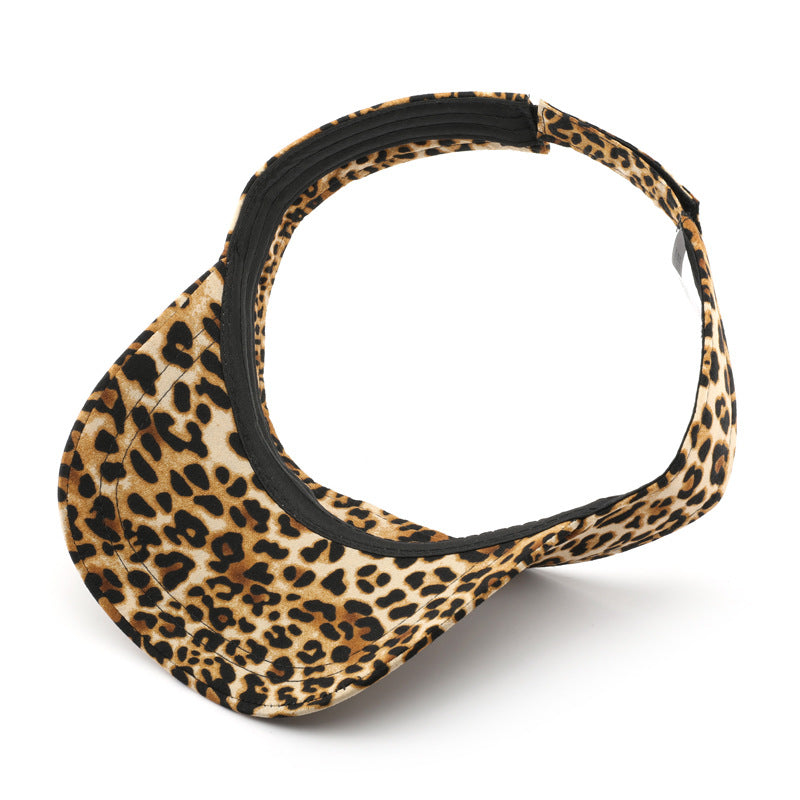 Wholesale Western Style Vintage Leopard Visor Baseball Cap