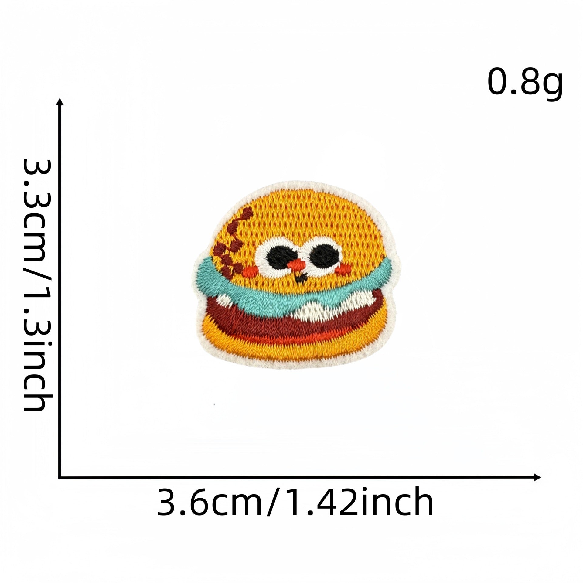 Wholesale Fashion Cartoon Food Embroidered Cloth Patches Cute Milk Tea Bread Design Sew On Decorative Clothing Accessory