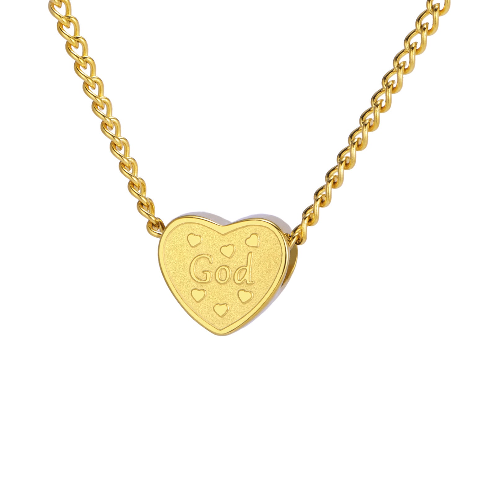 Wholesale Cross-border hot-selling stainless steel cut titanium steel love necklace