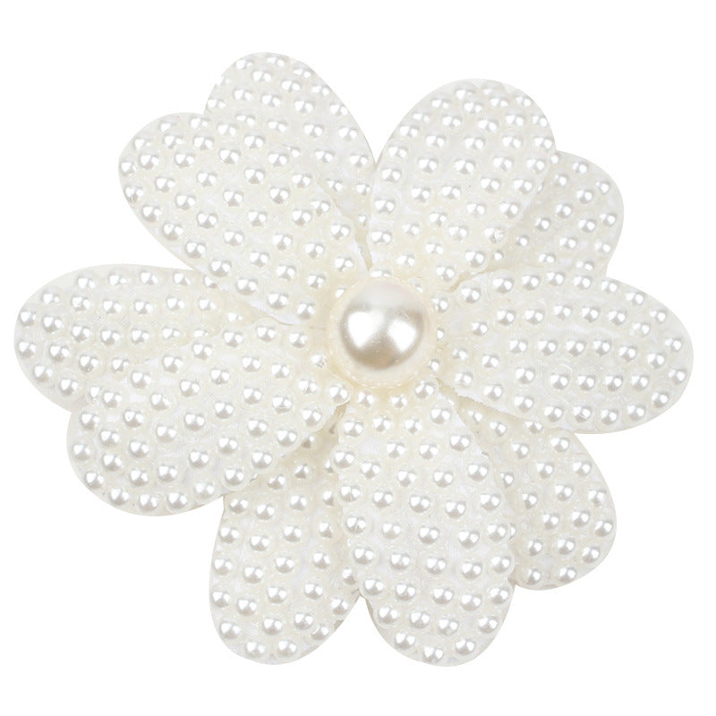 Wholesale Full Diamond Pearl Bow Double Layer Children's Versatile Hair Clips