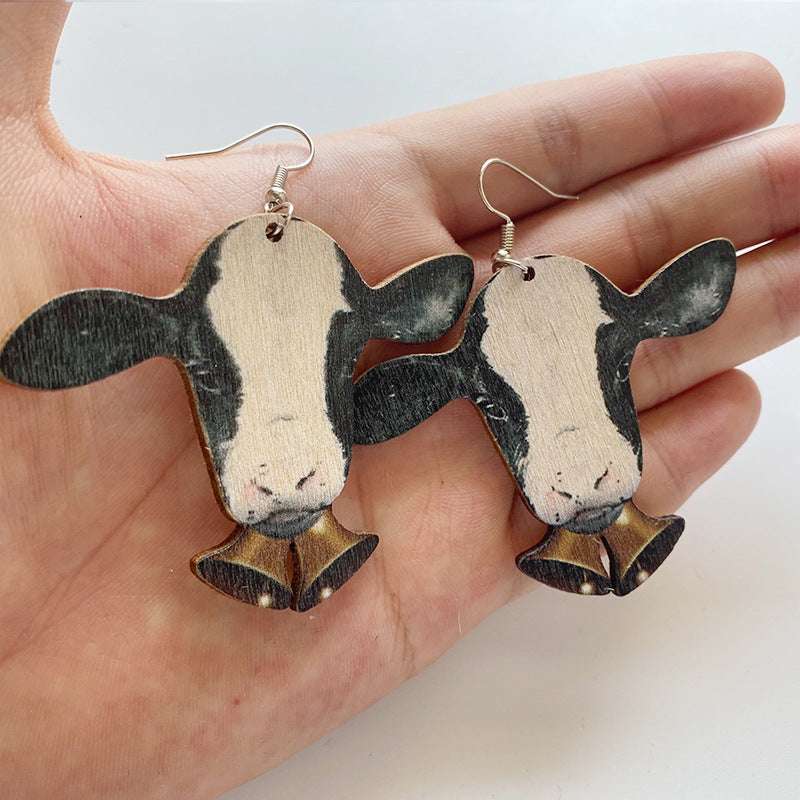 Wholesale  Animal Western Wind Wooden Earrings