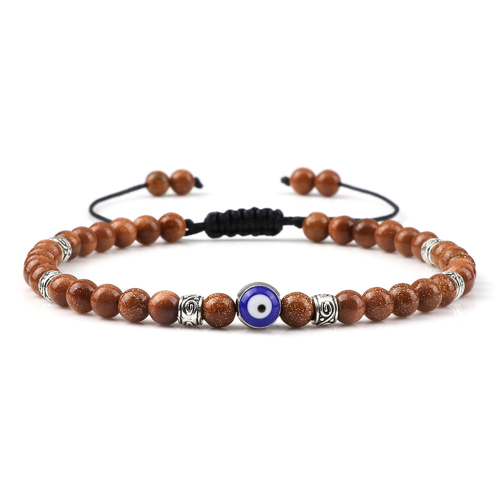 Wholesale Vintage Devil' s Eye Bead Weaving Bracelet