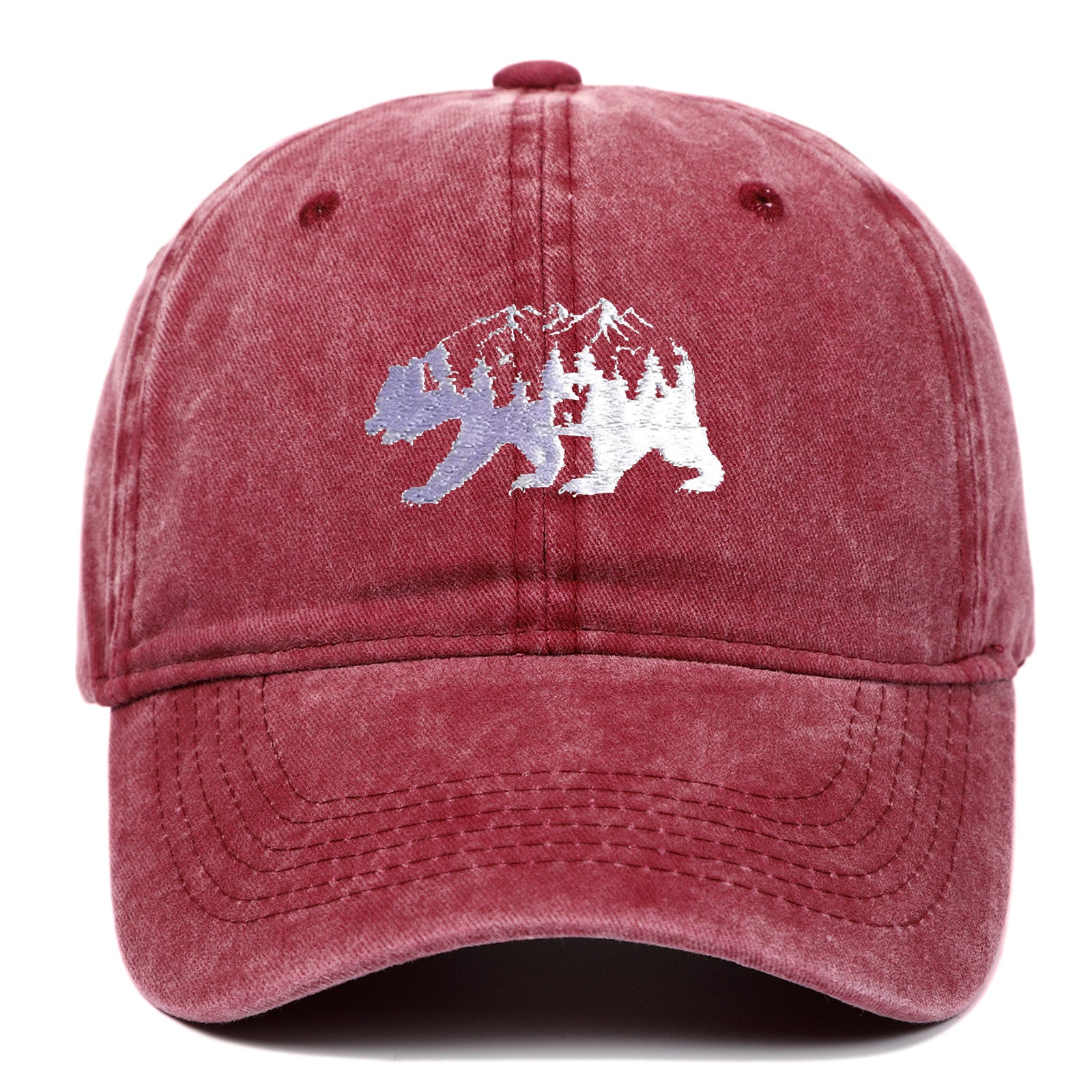 Wholesale Forest Bear Embroidered Baseball Caps