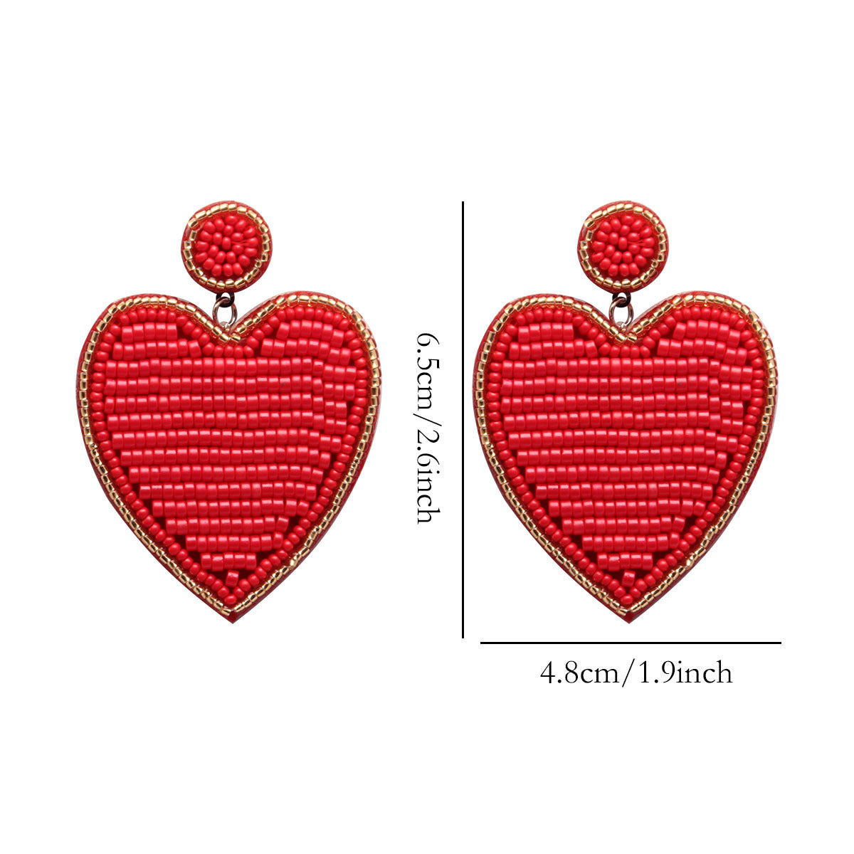 Wholesale Bohemian Creative Heart-shaped Earrings