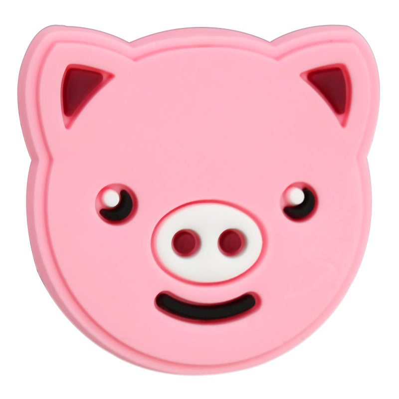 Wholesale  Random 100pcs/pack  Cartoon animal beaded PVC soft rubber beads