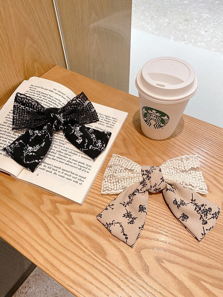 Wholesale Soufflé Letter Bow Lace Hair Clip