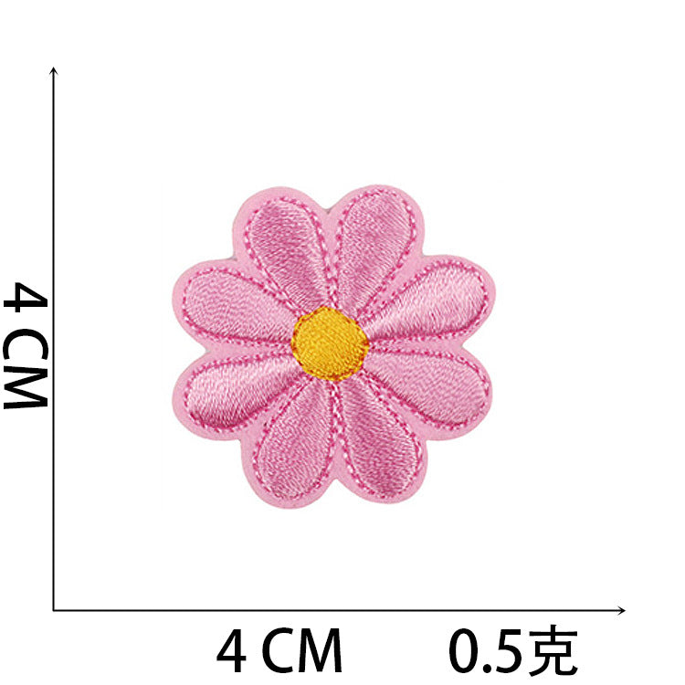Wholesale Chic Iron On Sunflower Butterfly Embroidery Patches For Clothing DIY Decorative Accent Resale