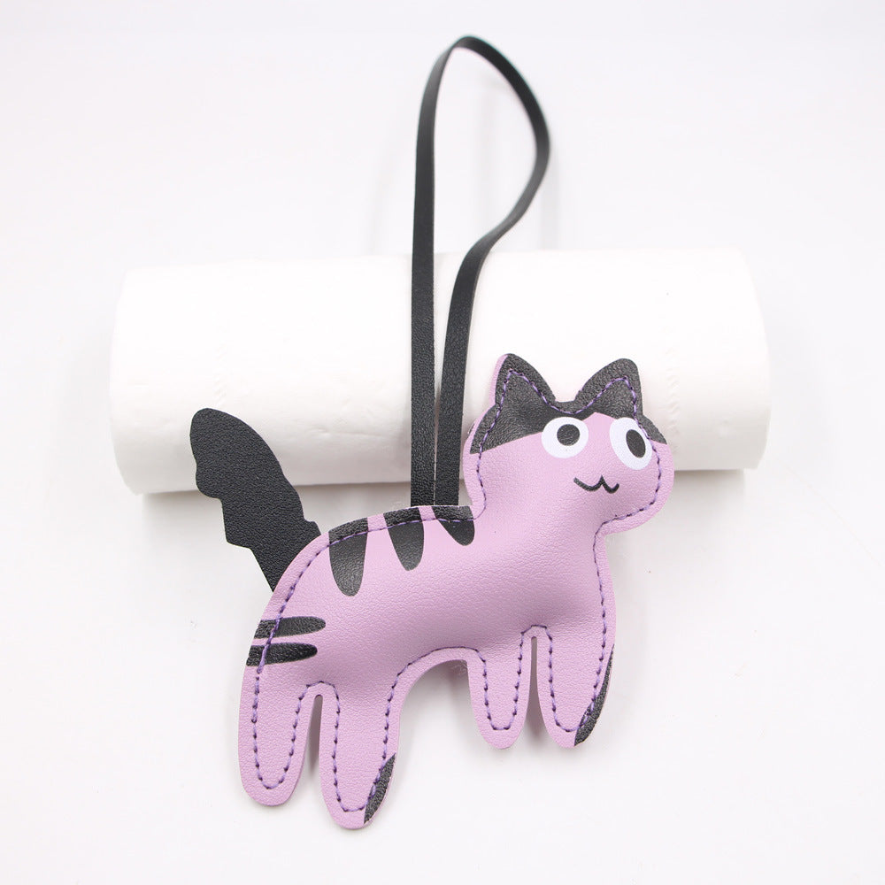 Wholesale Artificial Leather Cute Kitten Bag Charm Japan Style Fashion Pendant Gift