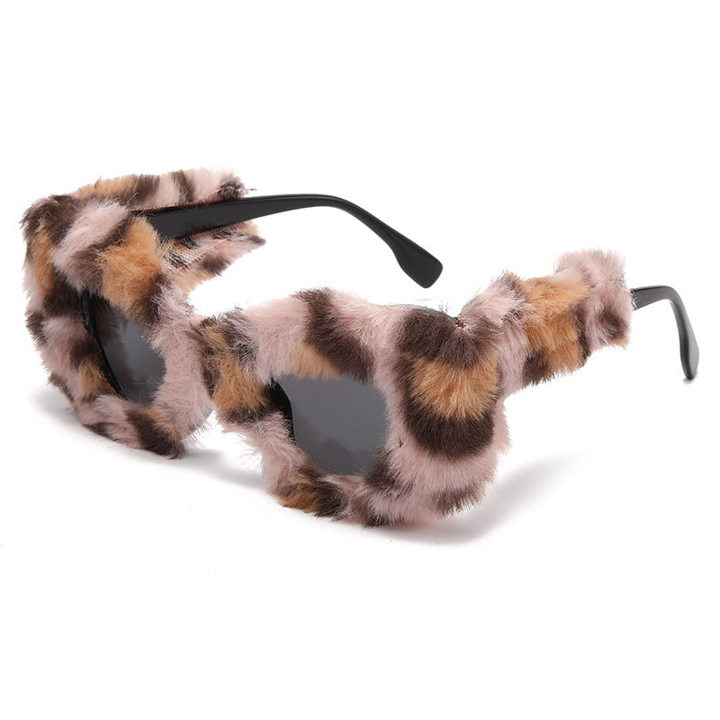 Wholesale Plush Cat Eye PC Sunglasses