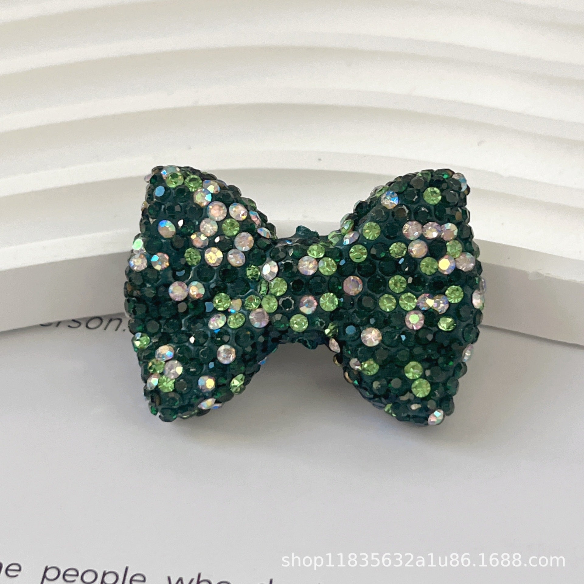 Wholesale 10pcs colored bow-tie shaped crystal beads