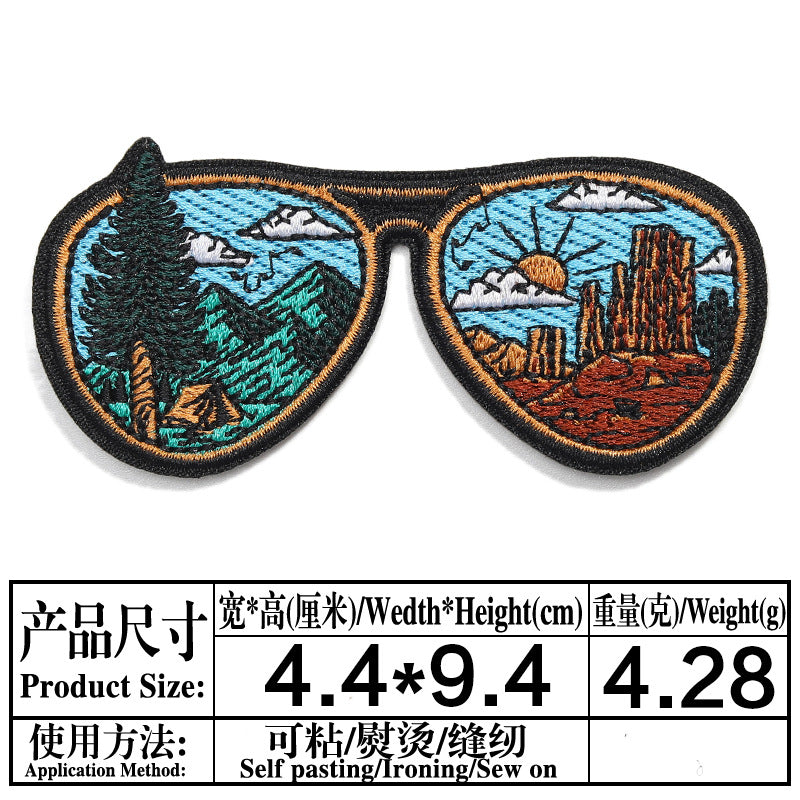Wholesale Twill Self Adhesive Embroidered Patch Set Decorative Accent For Towels And Outdoor Camping Gear Gift Resale