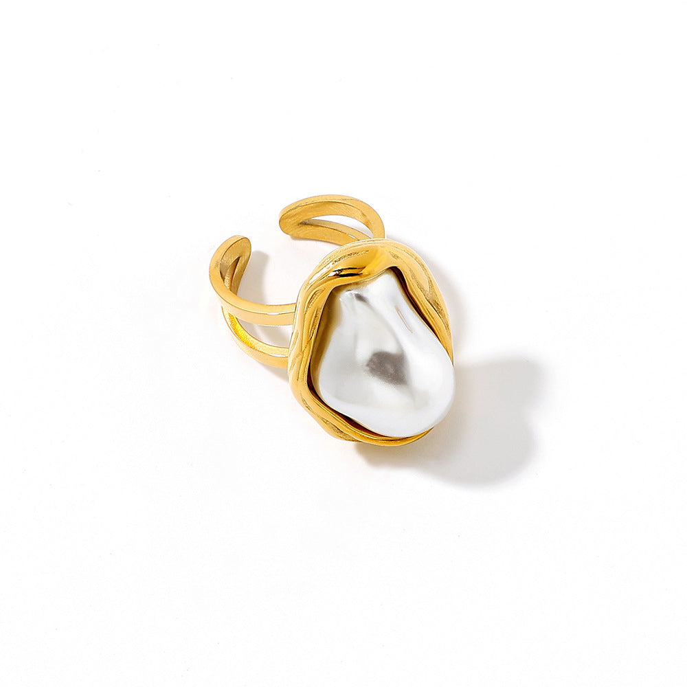 Wholesale Stainless steel pearl rings  earrings   and necklaces