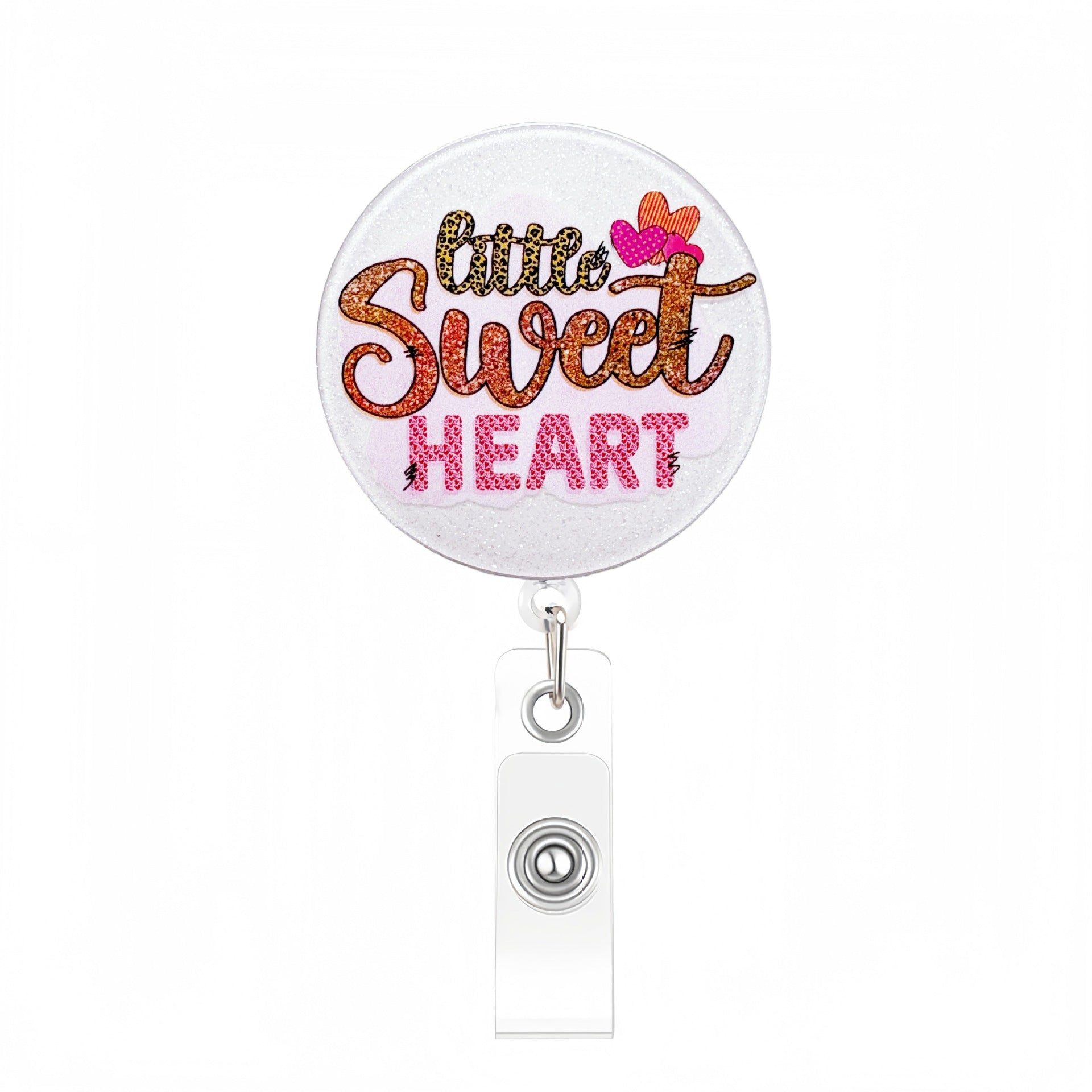 Wholesale  Acrylic Romantic Valentine' s Day  Retractable Badge Reel