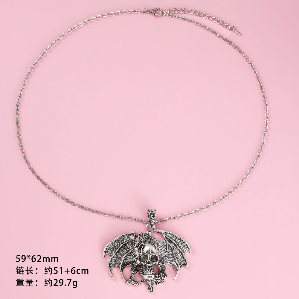 Wholesale Trendy hip-hop street alloy party gothic dark necklace