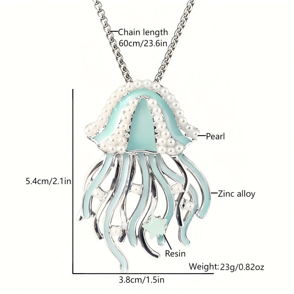 Wholesale Beach vacation  deep sea dream  night glow jellyfish  fluorescent necklace