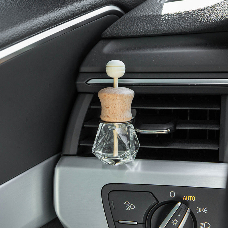 Wholesale Car Air Outlet Aromatherapy Glass Round Perfume Empty Bottle