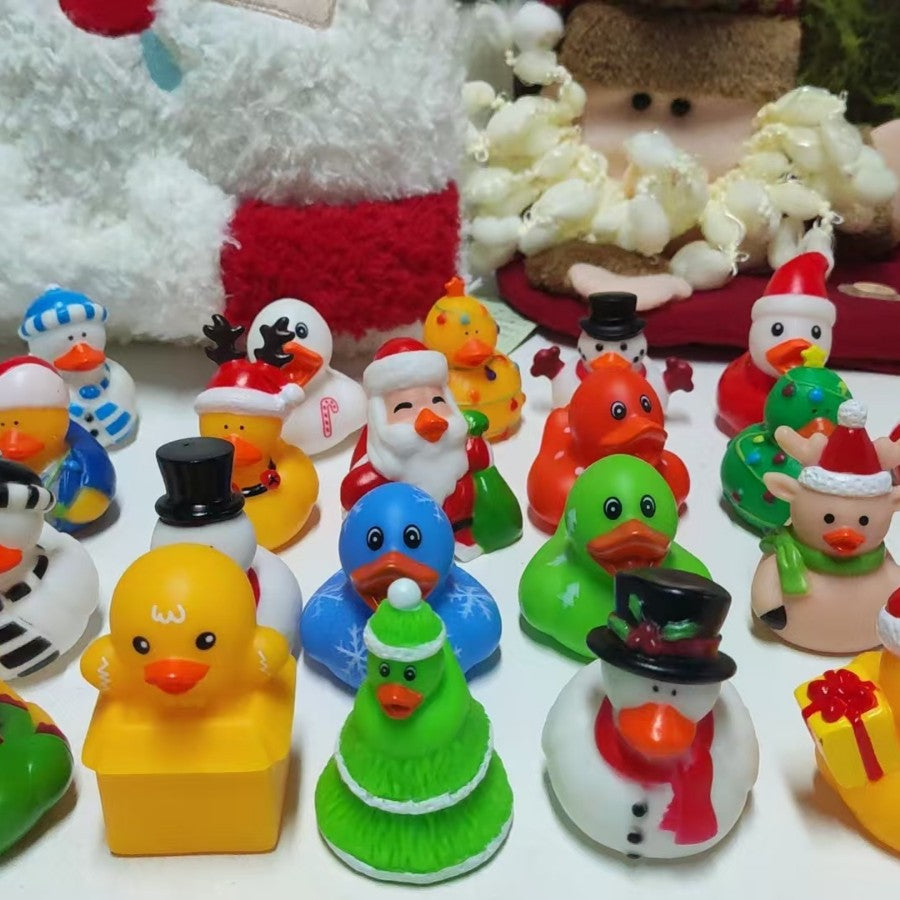 Wholesale 120pcs New Christmas swimming pool duck snowman toy duck