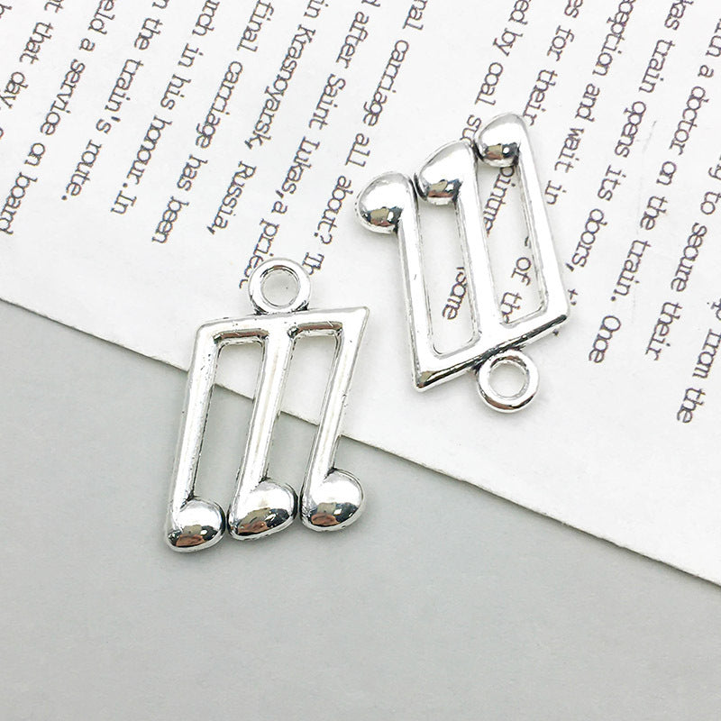 Wholesale 1 New Antique Silver Alloy Simulation Guitar Music Note DIY Pendant