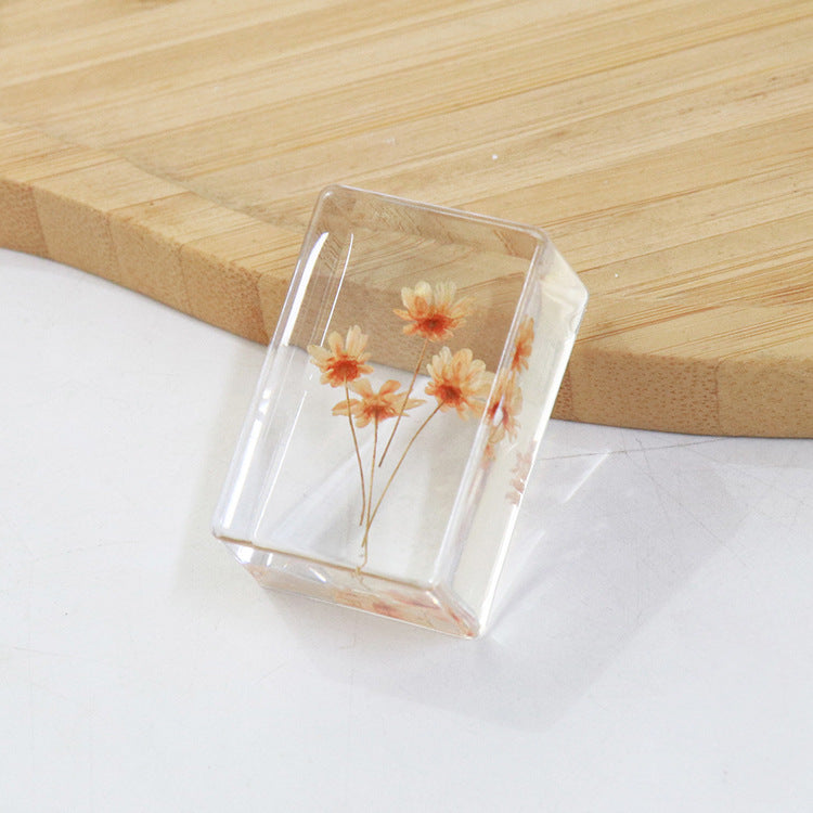 Wholesale 6pcs Small Star Flower Resin Crafts Real Flower Handmade Dripping Glue Ornaments