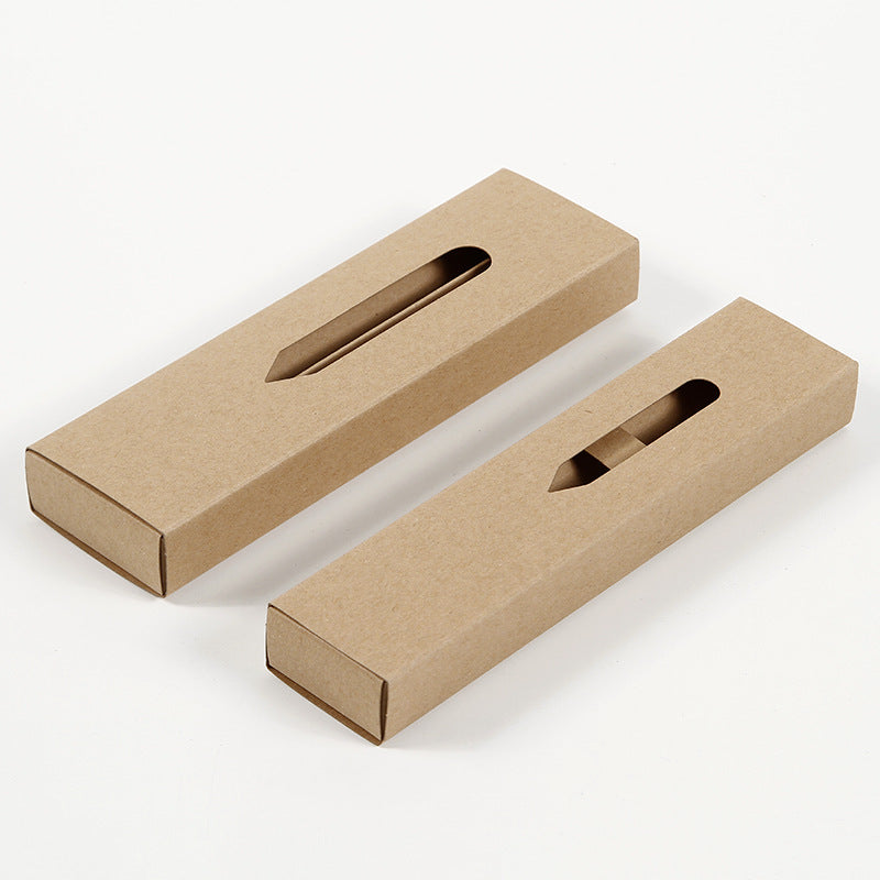 Wholesale Kraft Paper Window Drawer Pen Packing Box Gift Box